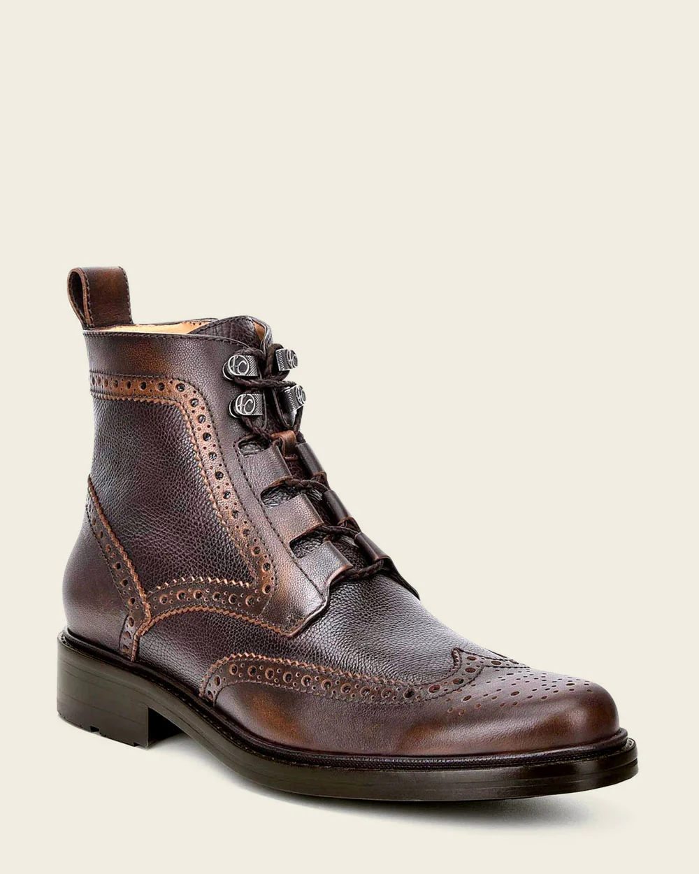 Bitone Brown Leather Dress Boots 11 Bitone Brown Leather Dress Boots