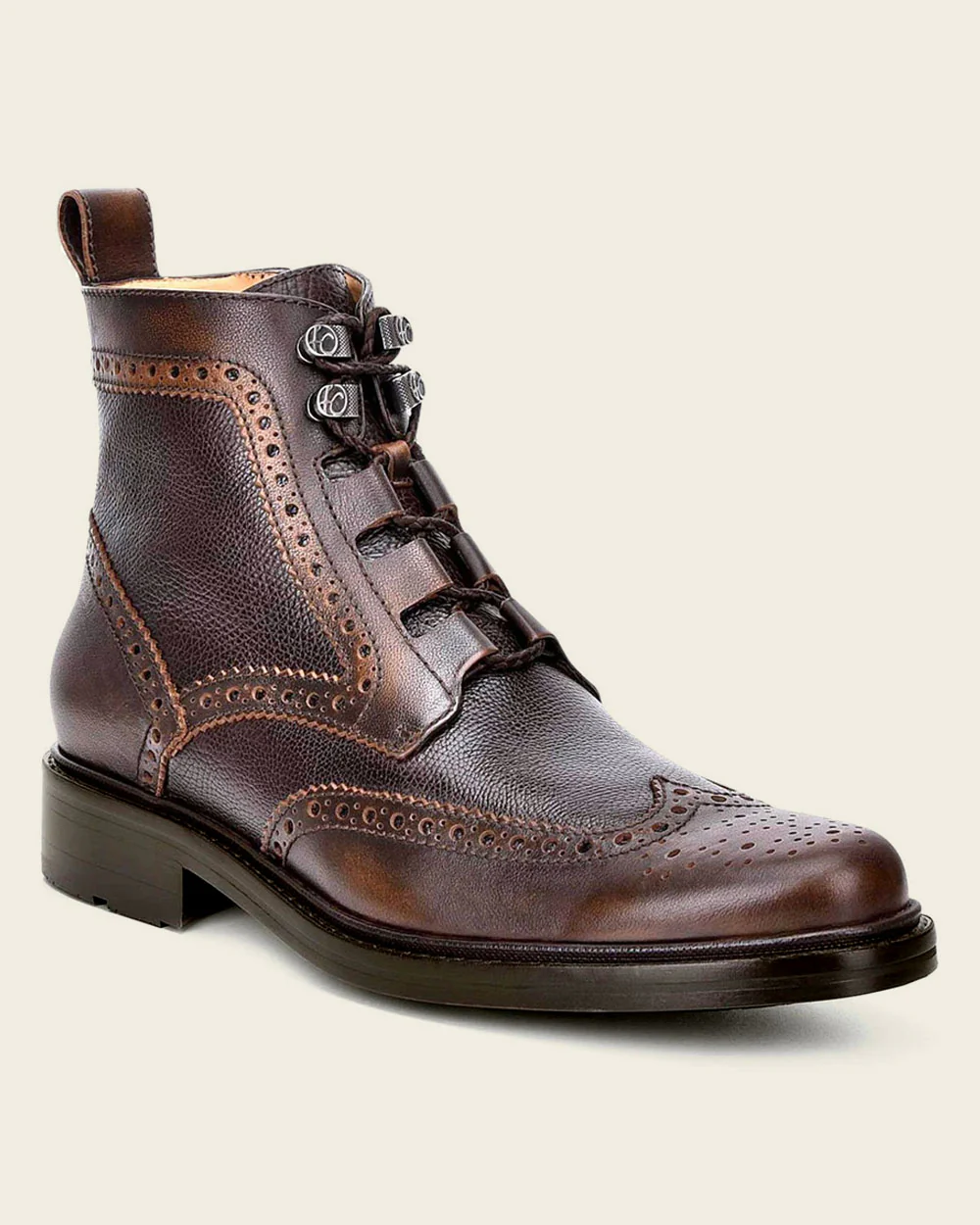 Bitone Brown Leather Dress Boots 12 Bitone Brown Leather Dress Boots