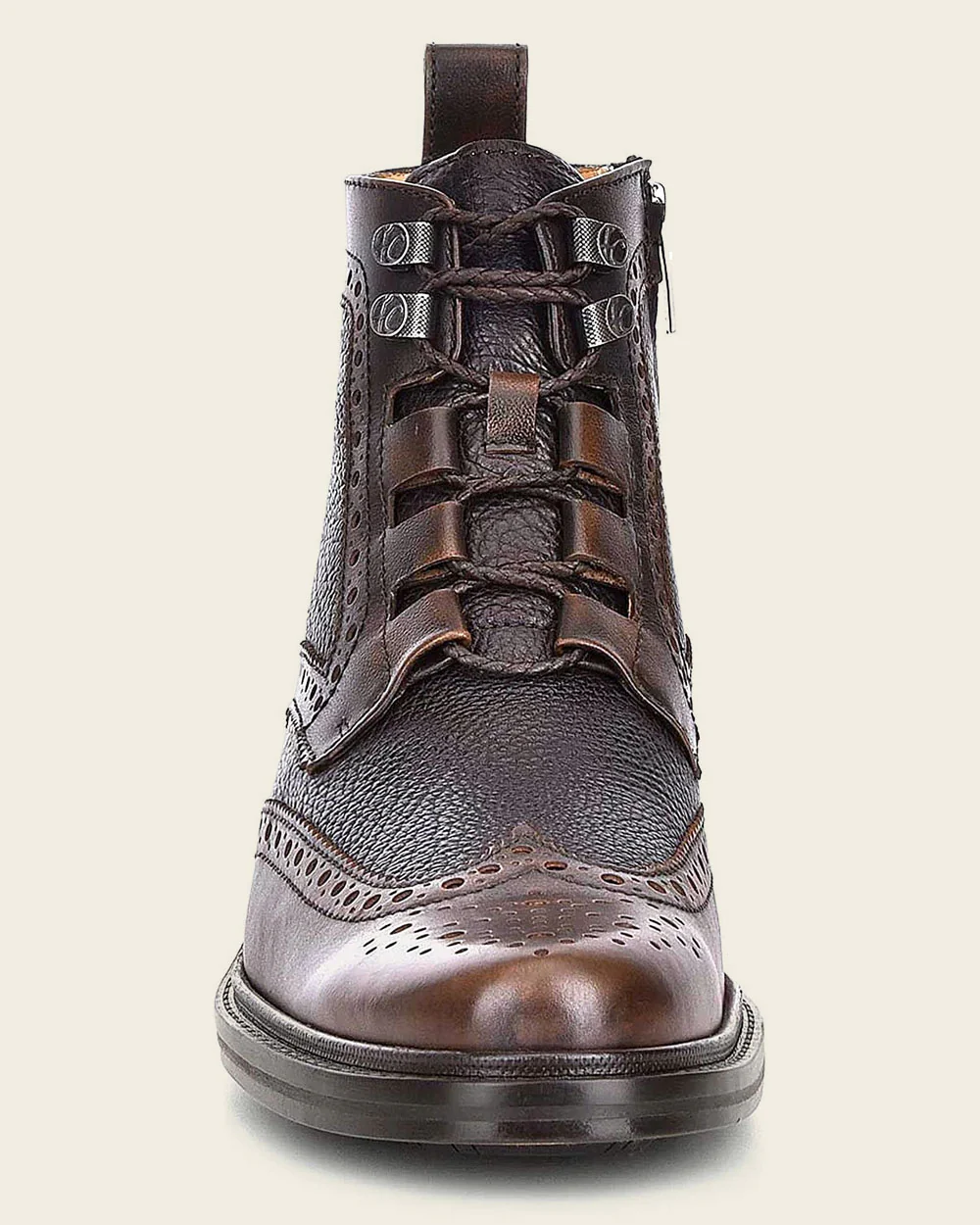 Bitone Brown Leather Dress Boots 16 Bitone Brown Leather Dress Boots