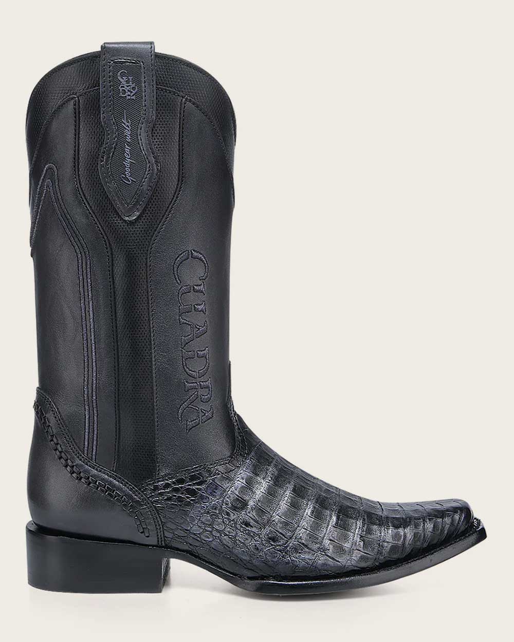 Western embroidered oxford exotic boot