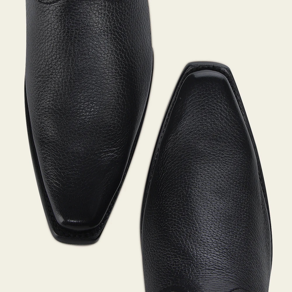 Western embroidered black deer boot