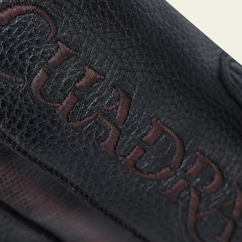 Western embroidered black deer boot