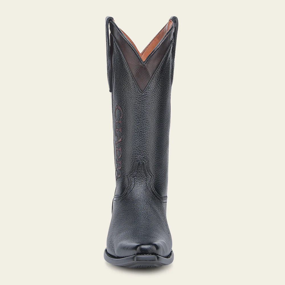 Western embroidered black deer boot