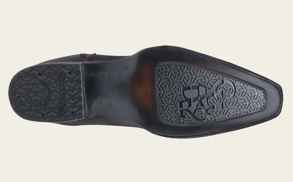 Western embroidered dark brown boot