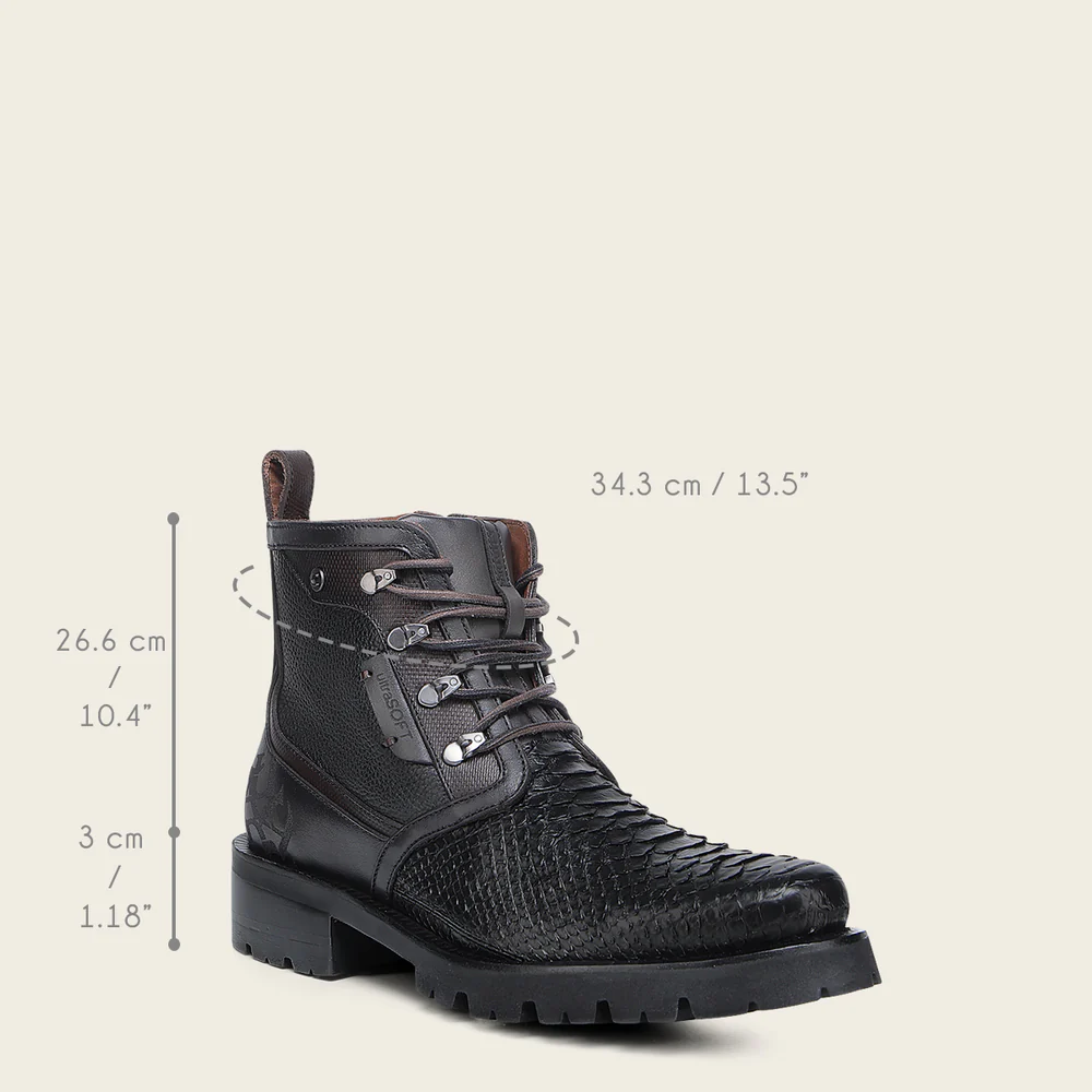 Urban black exotic bootie