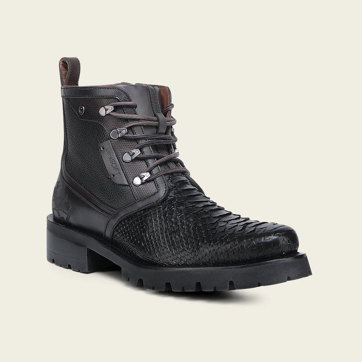 Urban black exotic bootie