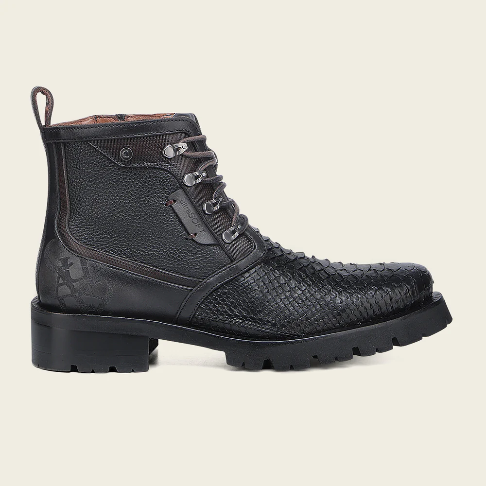 Urban black exotic bootie