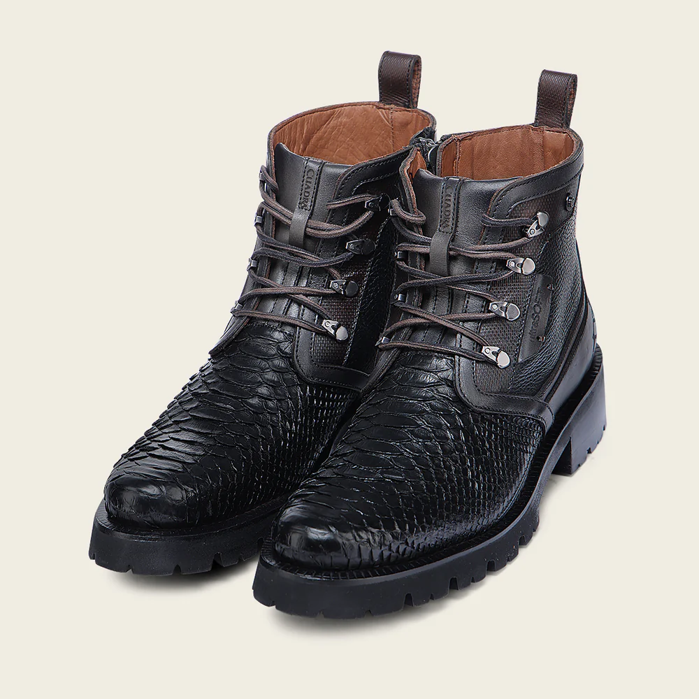 Urban black exotic bootie