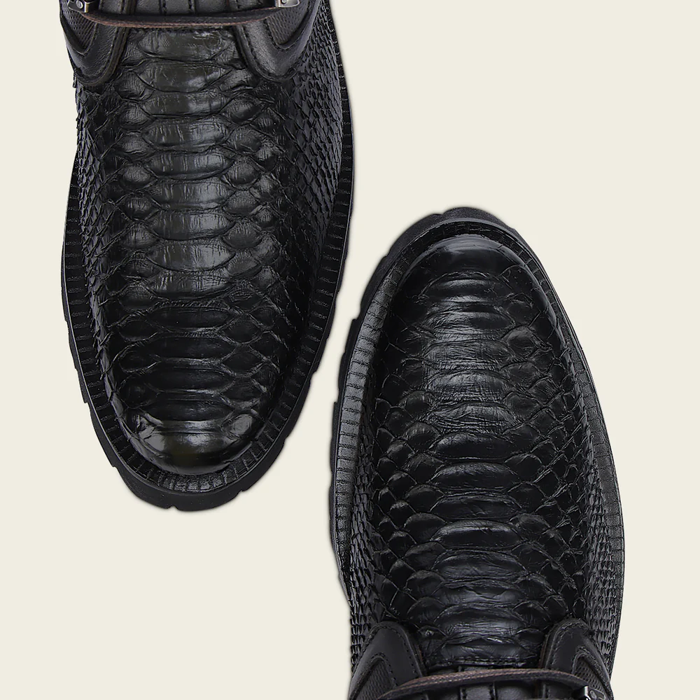 Urban black exotic bootie