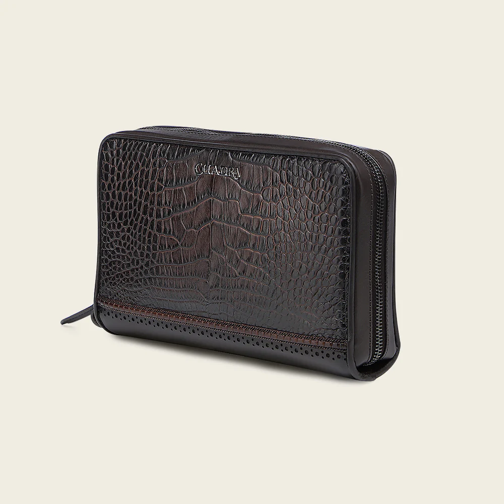 Dark brown ultra exotic handbag