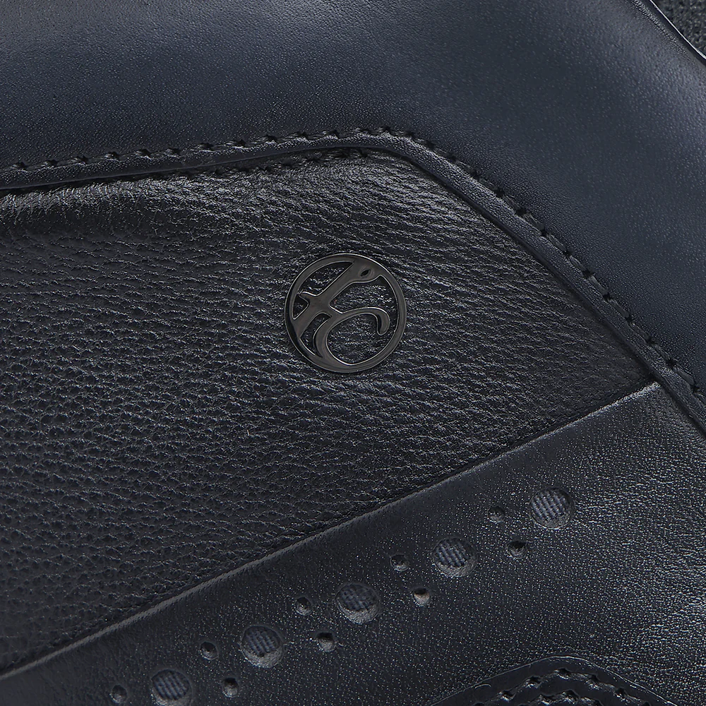 Laceless Blue Sneaker for Men in Genuine Cayman Leather 12 Laceless Blue Sneaker for Men in Genuine Cayman Leather