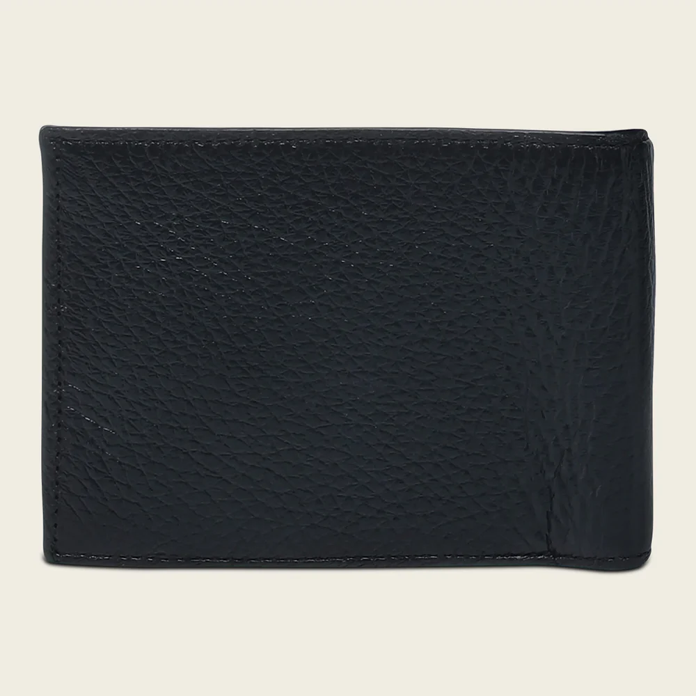 Black bifold bitone deer wallet