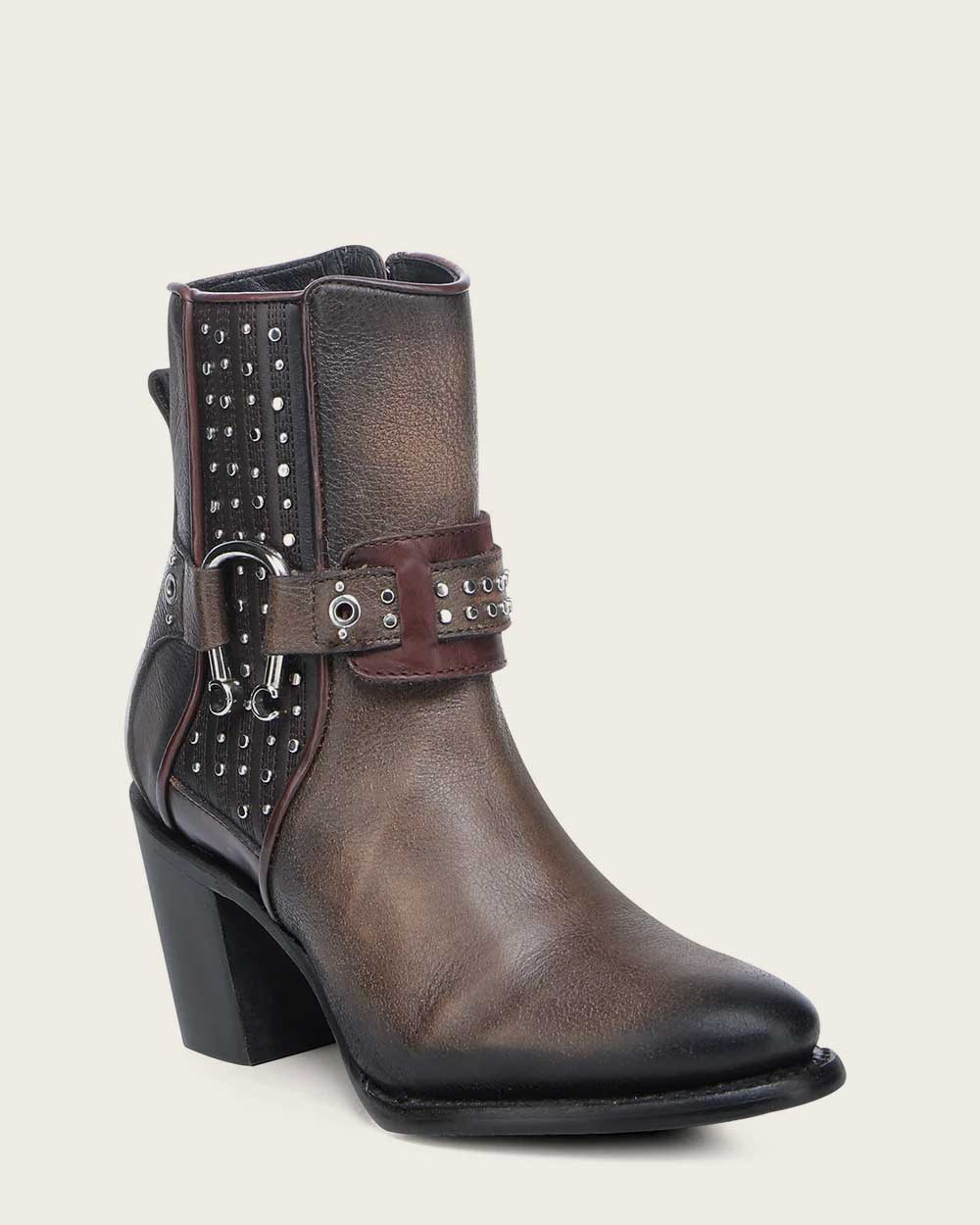 Western style honey brown Bootie