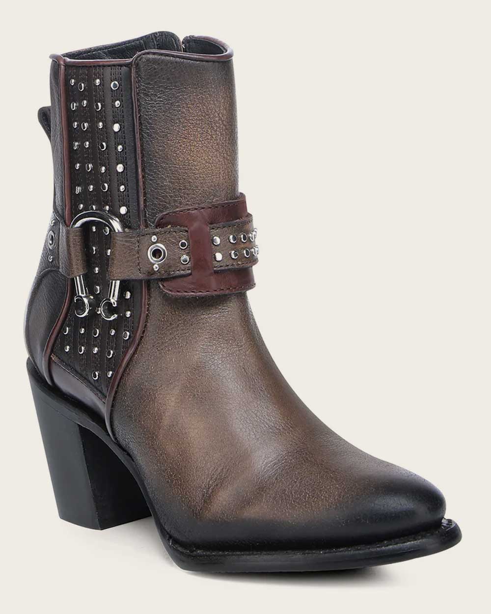 Western style honey brown Bootie