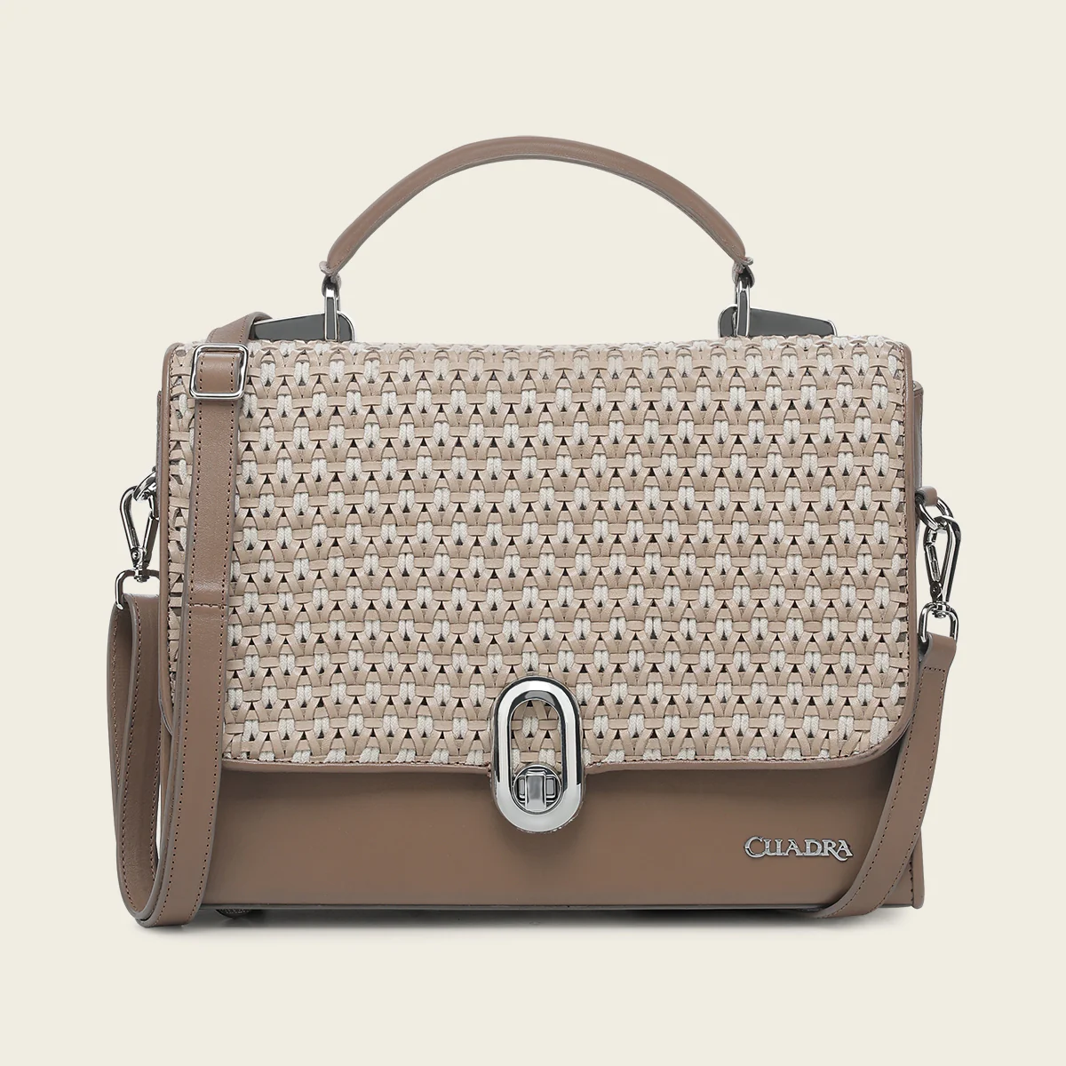 Honey decorated top handle handbag