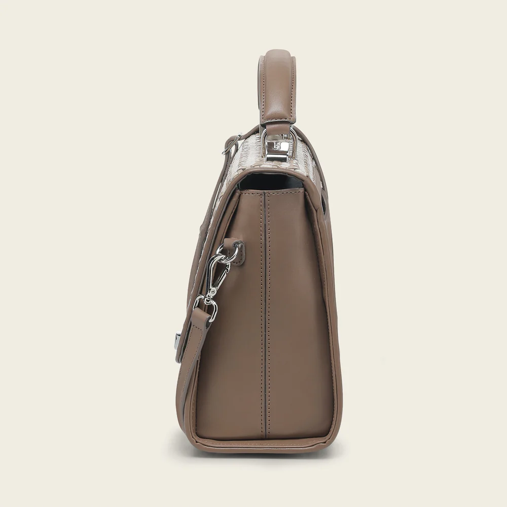 Honey decorated top handle handbag