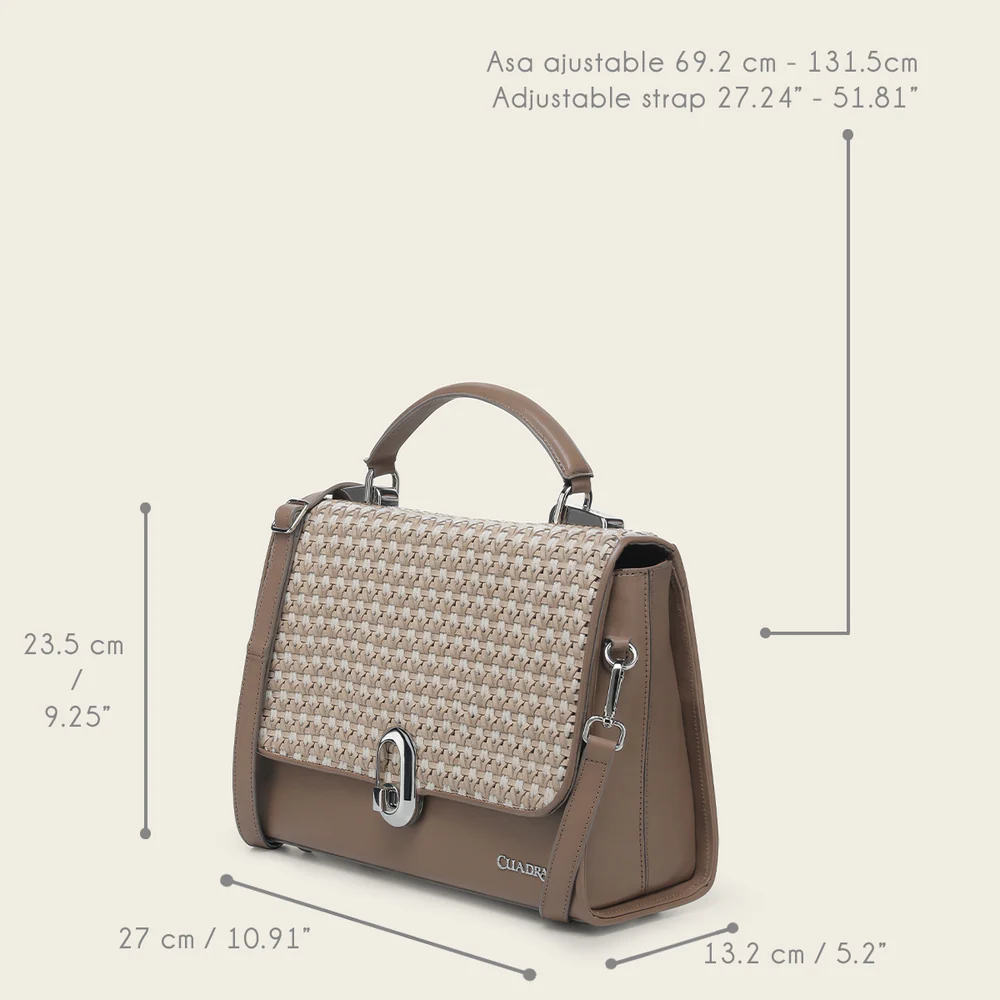 Honey decorated top handle handbag