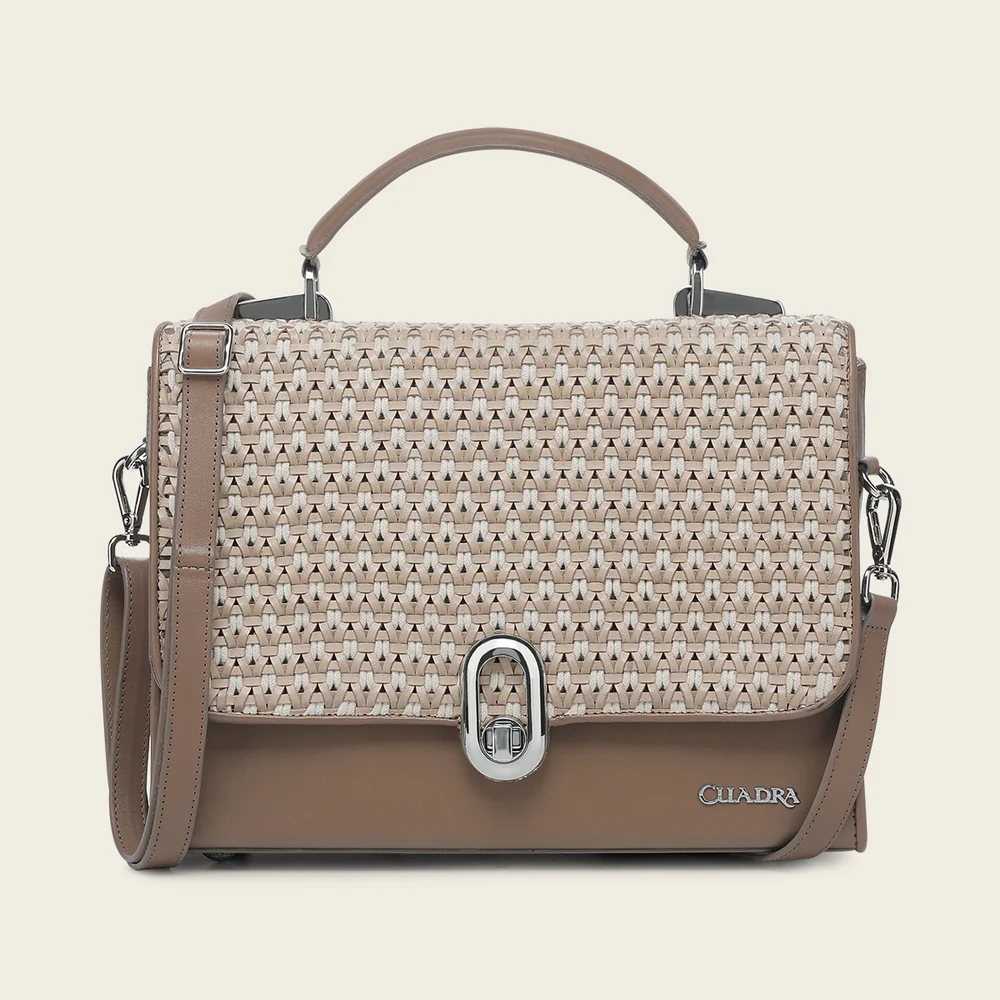 Honey decorated top handle handbag