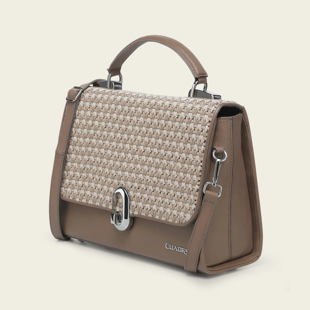 Honey decorated top handle handbag