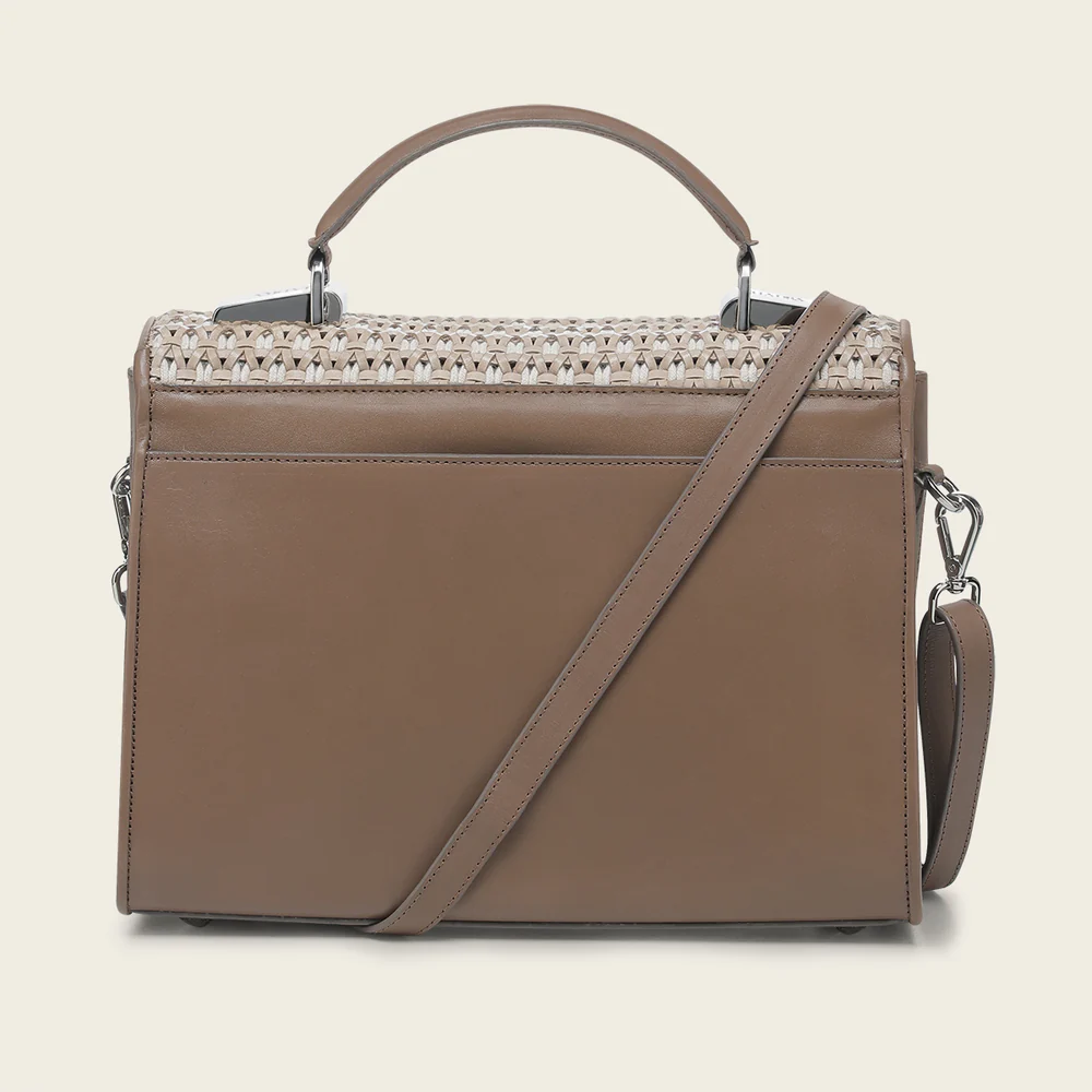 Honey decorated top handle handbag