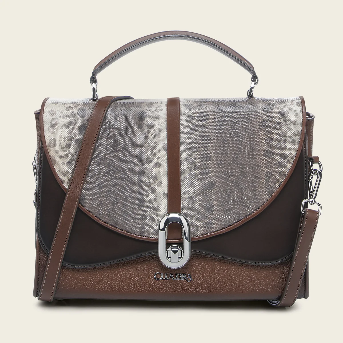 Brown Carunga top handle elegant handbag