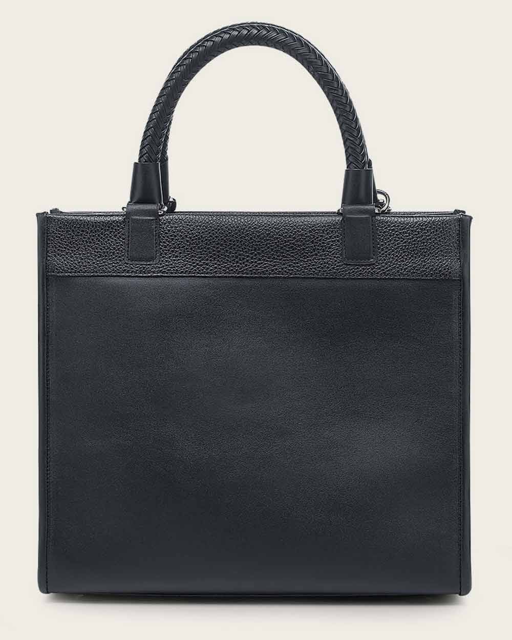 Black monogram top handle handbag