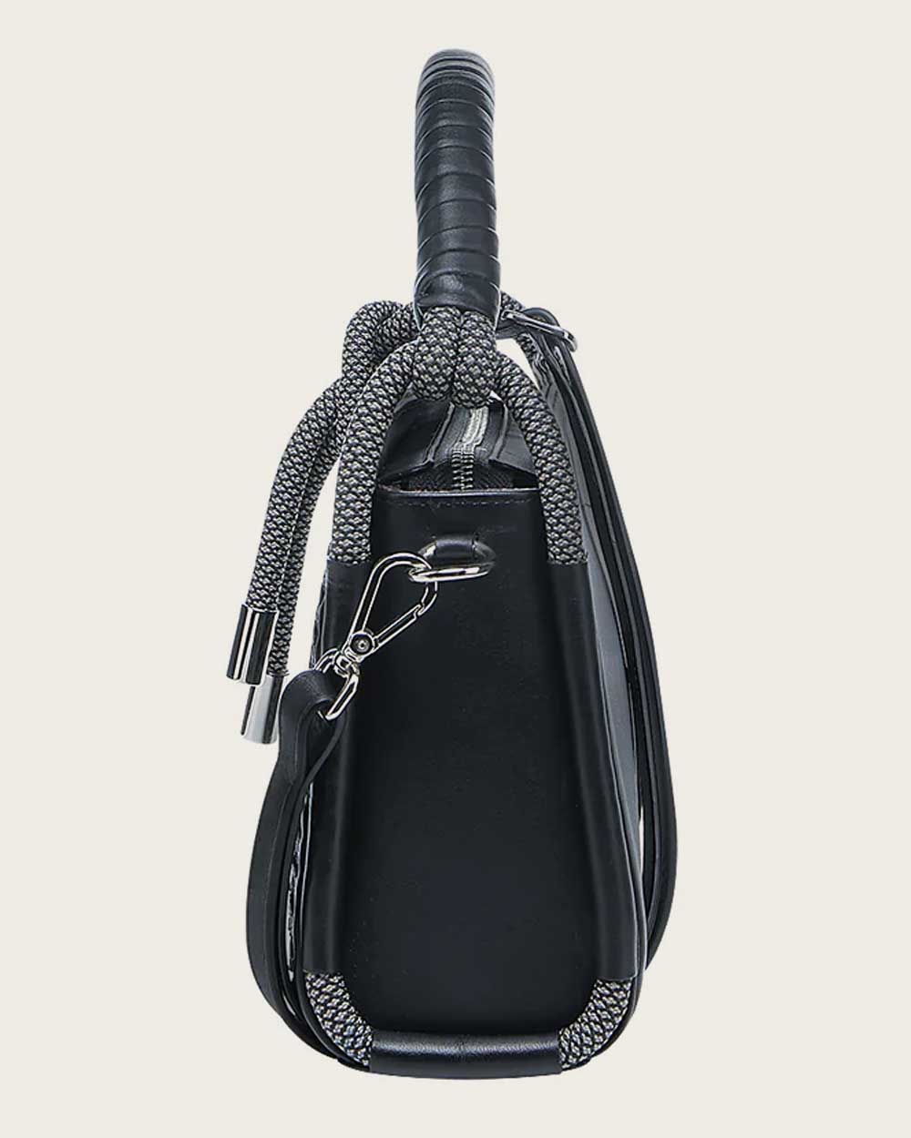 Black braided decorated top handle handbag 6 Black braided decorated top handle handbag