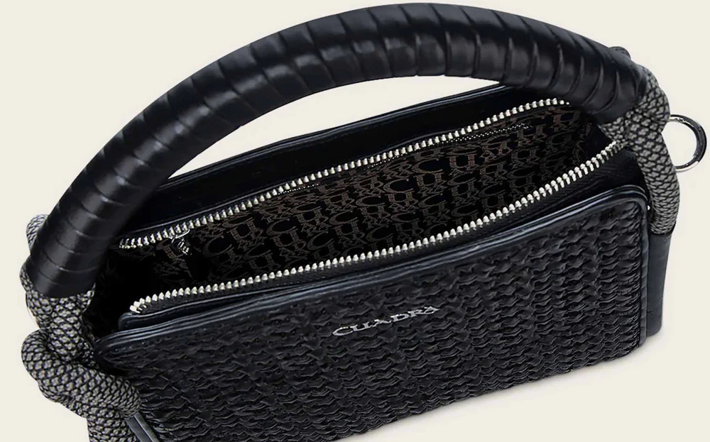 Black braided decorated top handle handbag 8 Black braided decorated top handle handbag