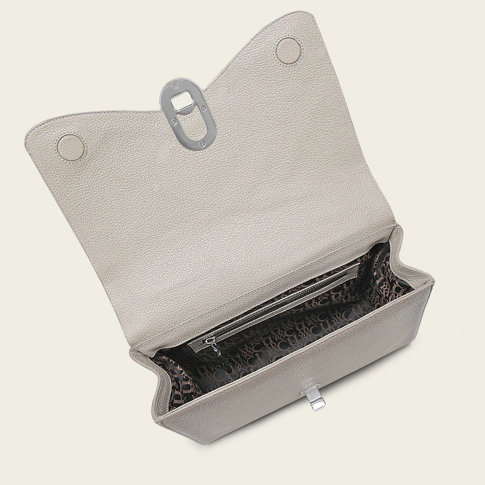 Luxury Women´s Beige Shoulder Bag in Bovine Leather 19 Luxury Women´s Beige Shoulder Bag in Bovine Leather