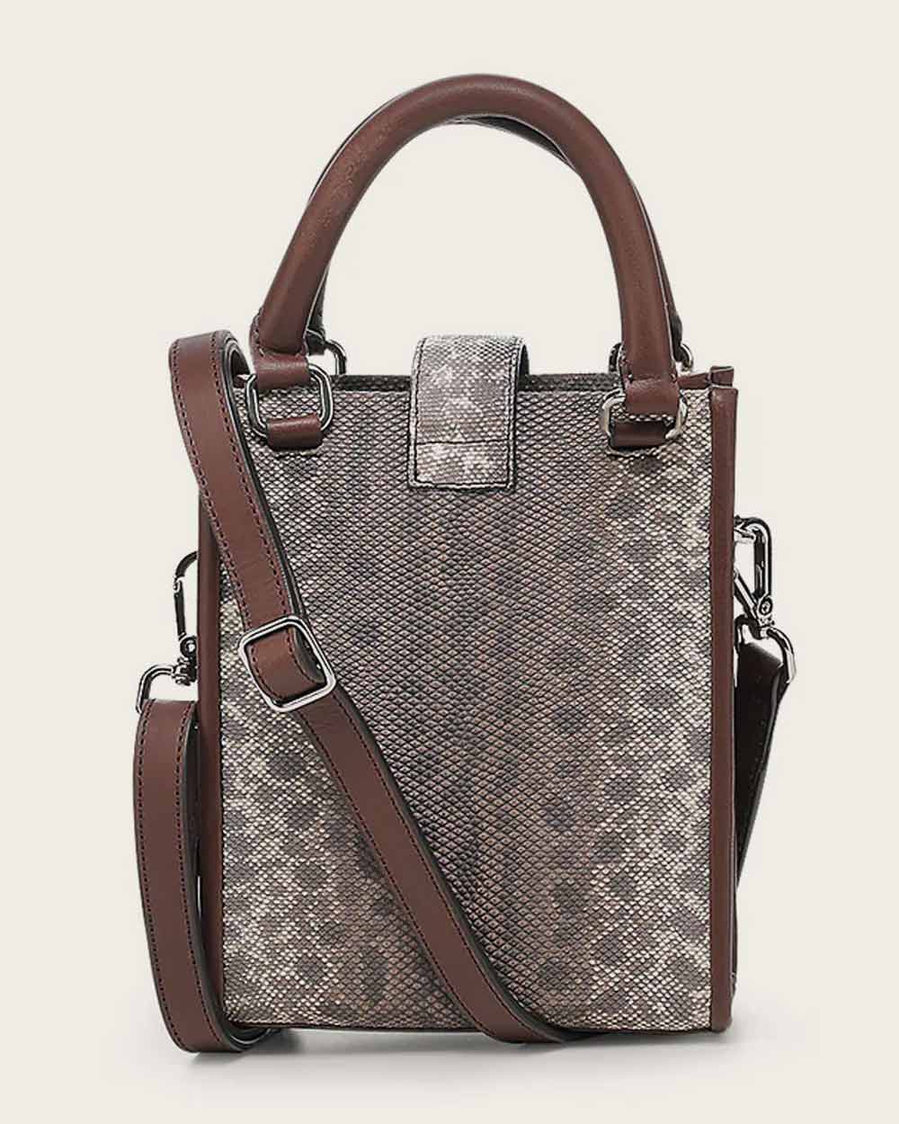 Grey Carunga top handle handbag