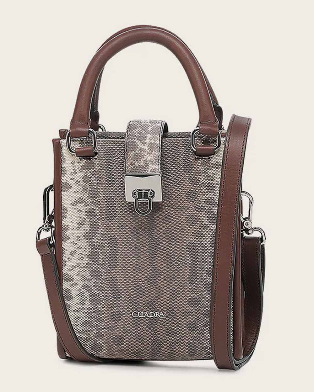 Grey Carunga top handle handbag