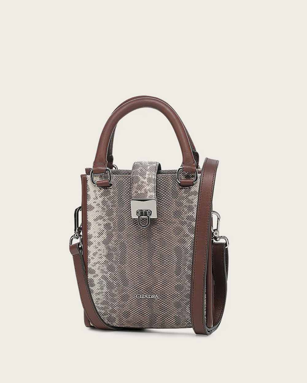 Grey Carunga top handle handbag