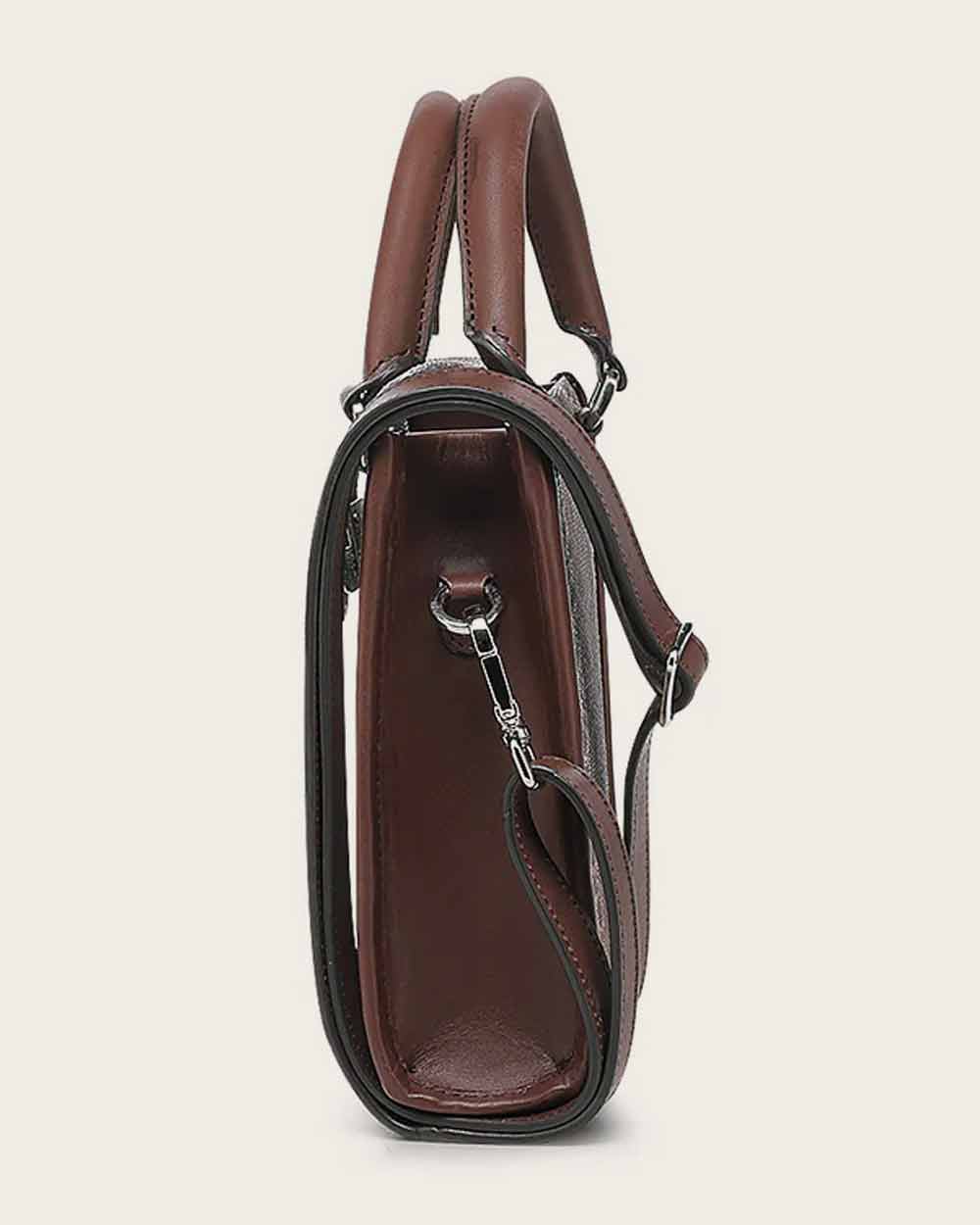 Grey Carunga top handle handbag