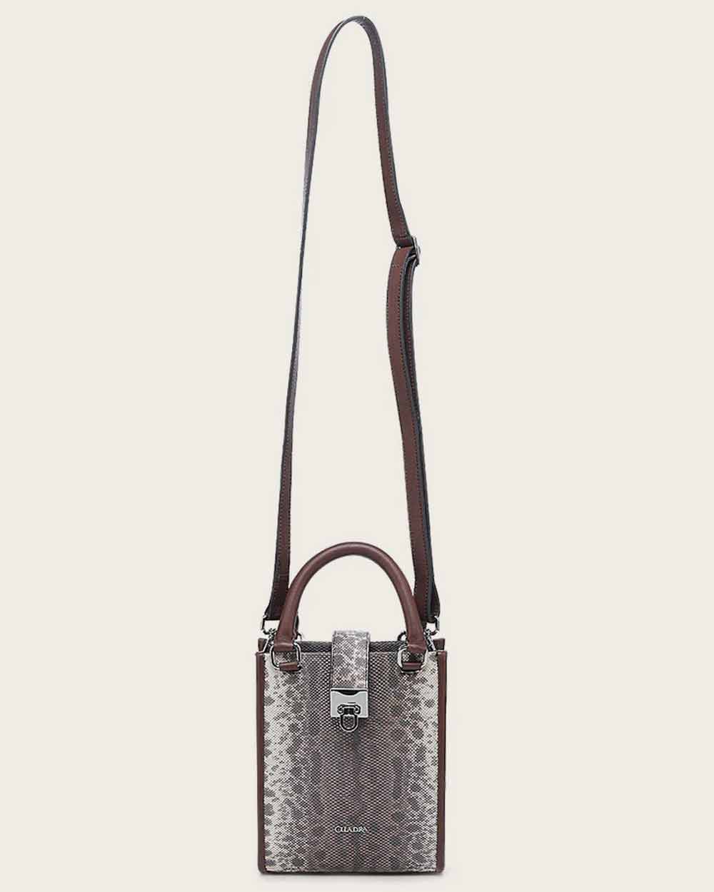 Grey Carunga top handle handbag