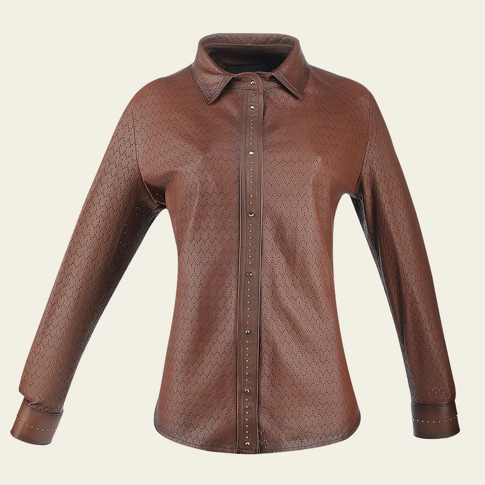 Brown perforated camisole jacket 10 Brown perforated camisole jacket