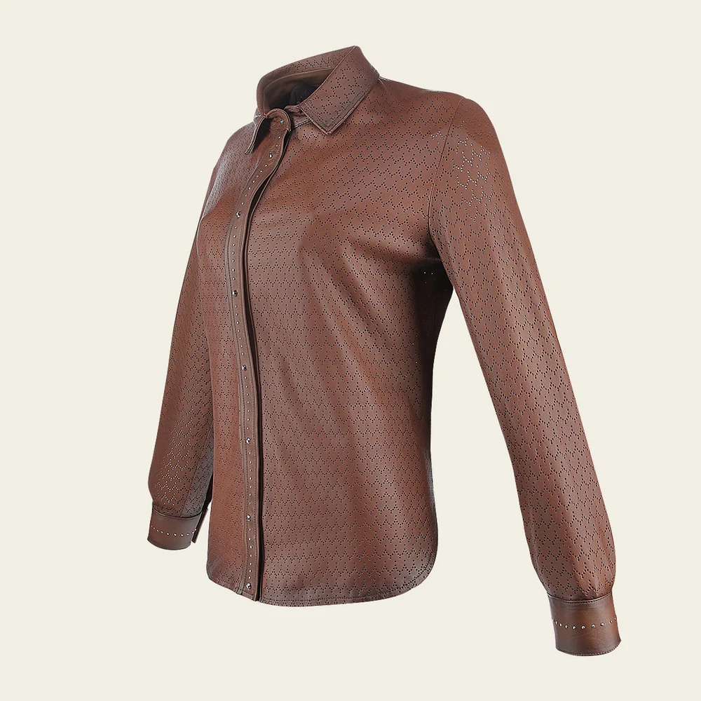 Brown perforated camisole jacket 8 Brown perforated camisole jacket