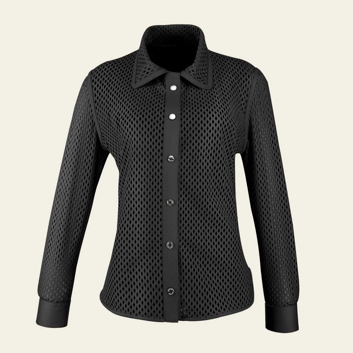 Black perforated camisole