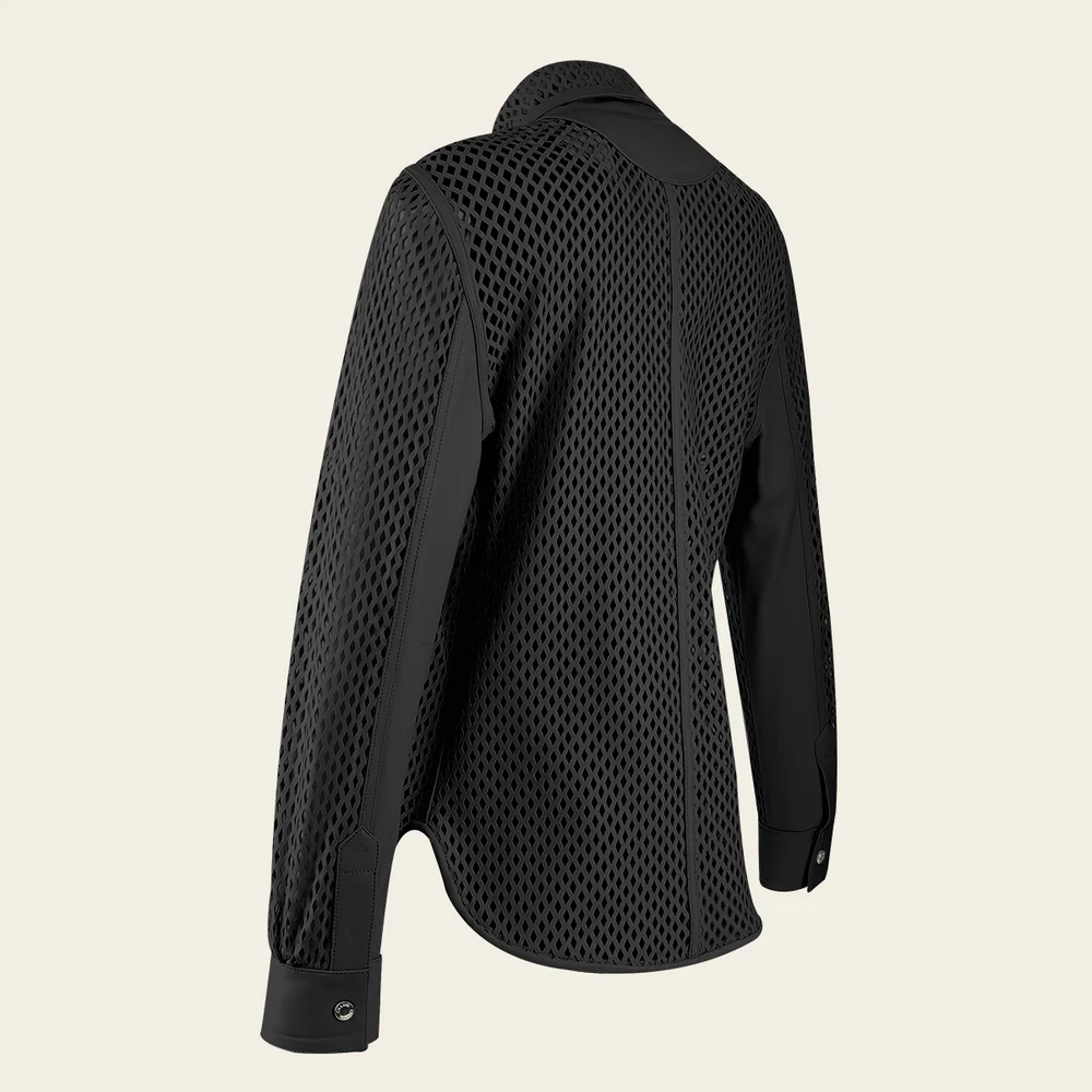 Black perforated camisole