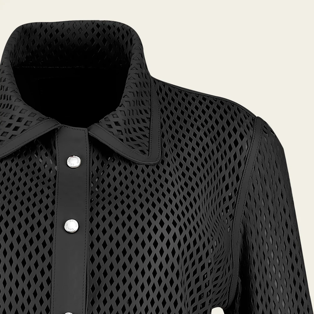 Black perforated camisole