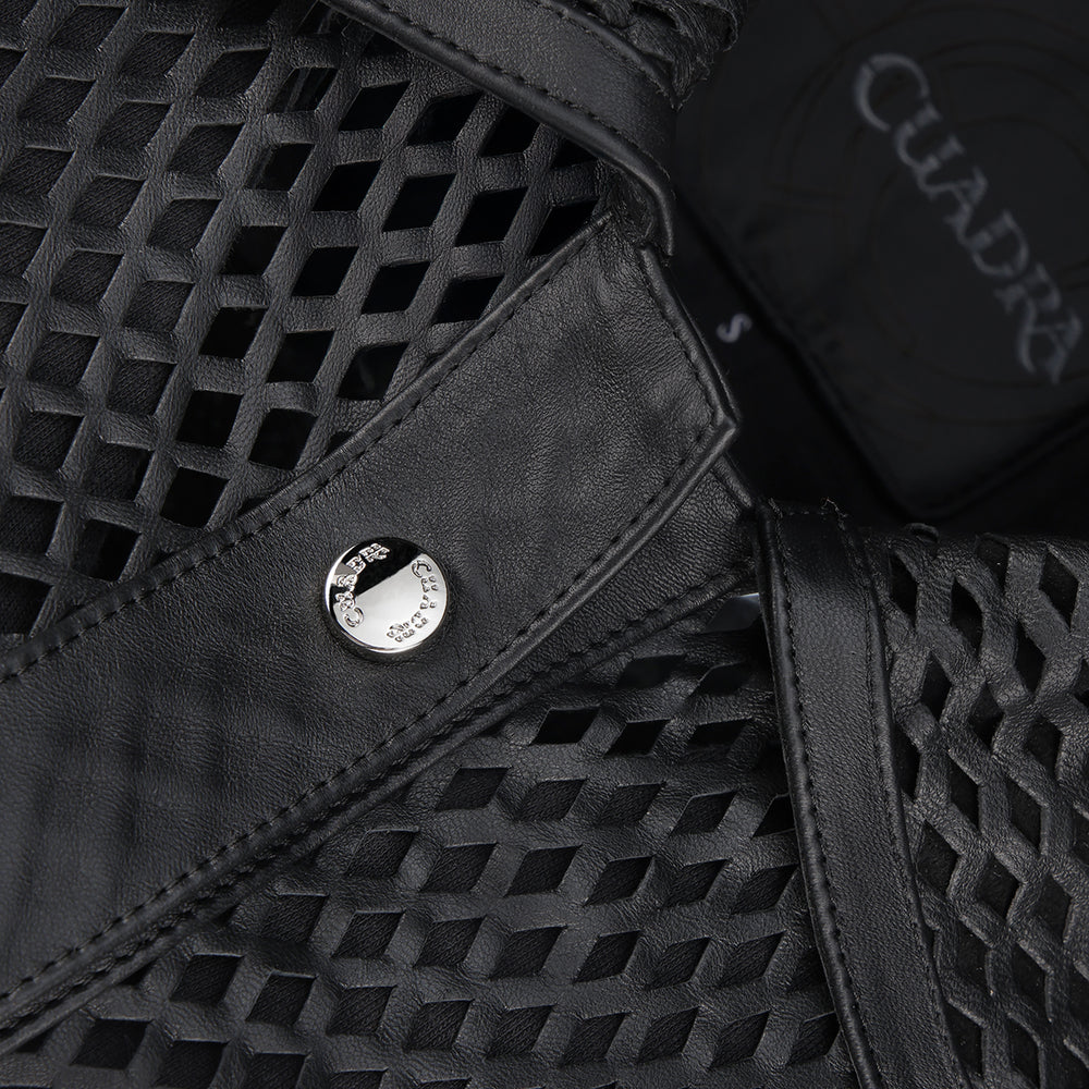 Black perforated camisole