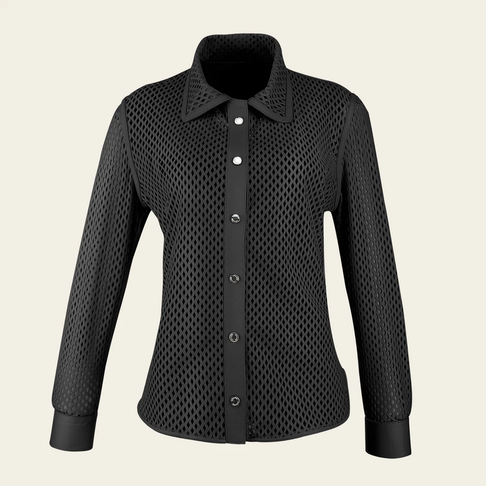 Black perforated camisole