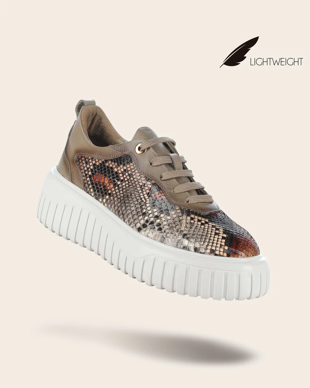 Beige full exotic sneakers 12 Beige full exotic sneakers