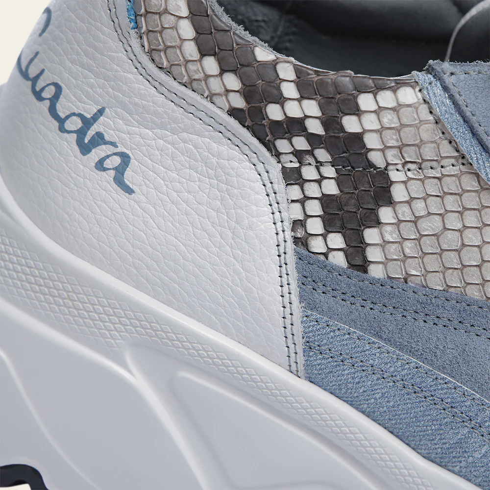Blue exotic python sneaker