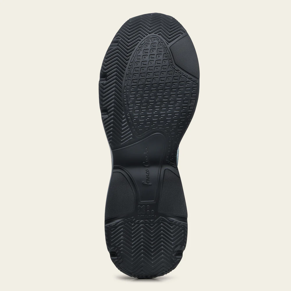 Blue exotic python sneaker