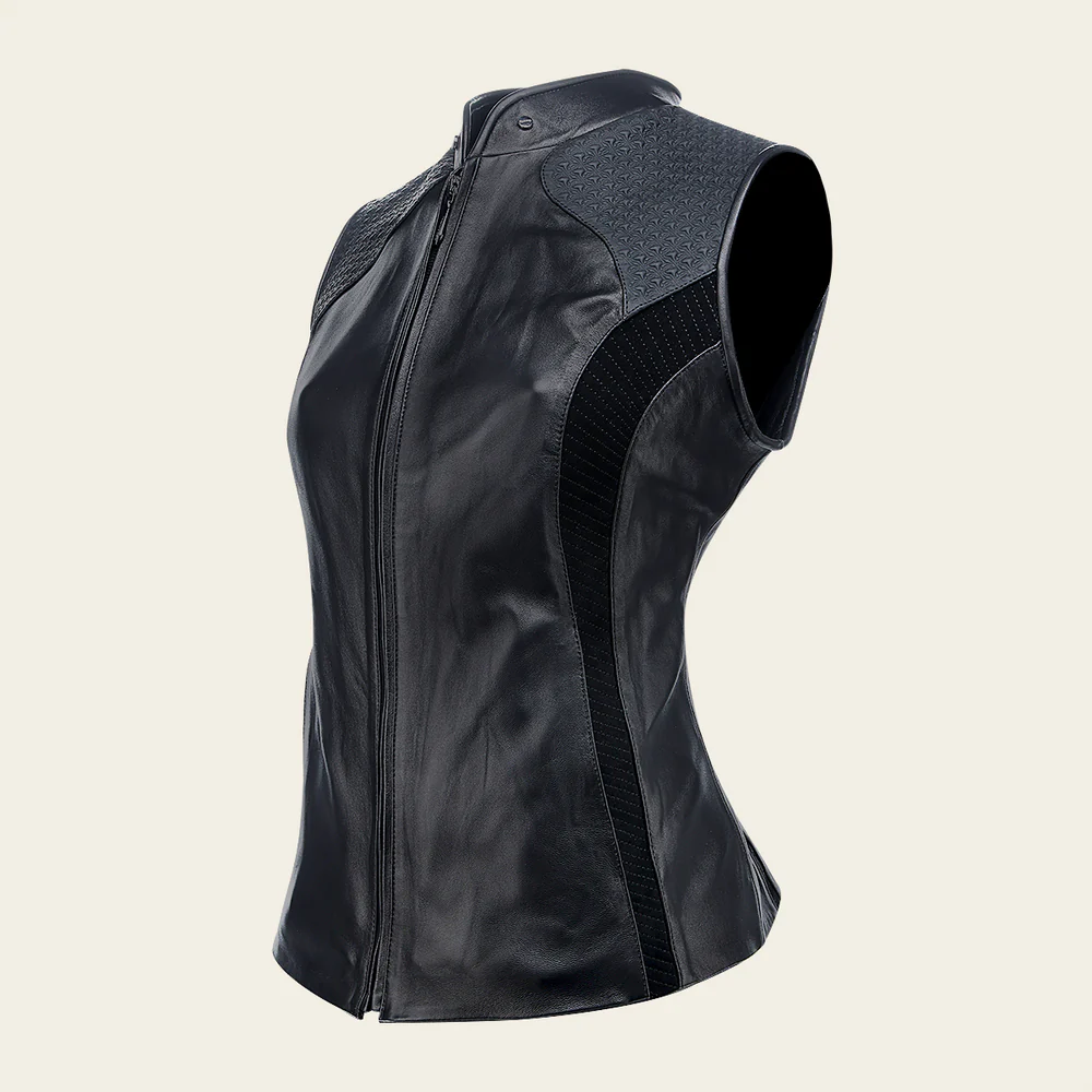 Black contrasting textures vest 5 Black contrasting textures vest