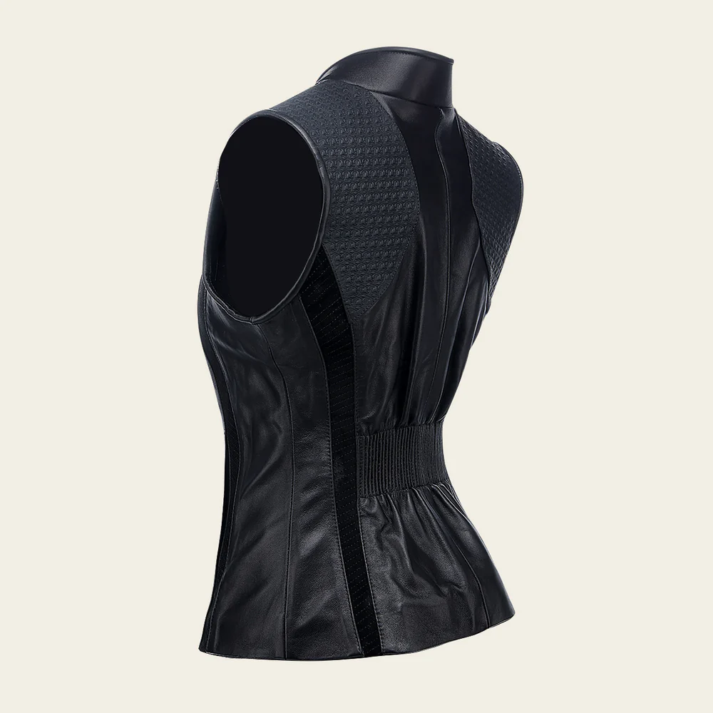 Black contrasting textures vest 6 Black contrasting textures vest