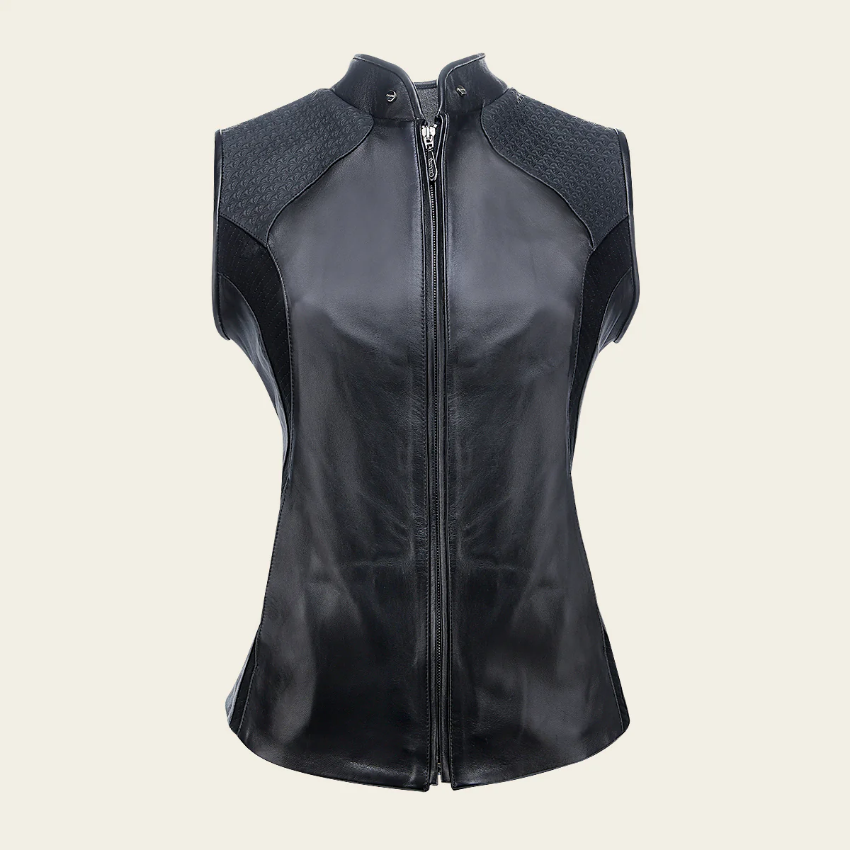 Black contrasting textures vest 8 Black contrasting textures vest