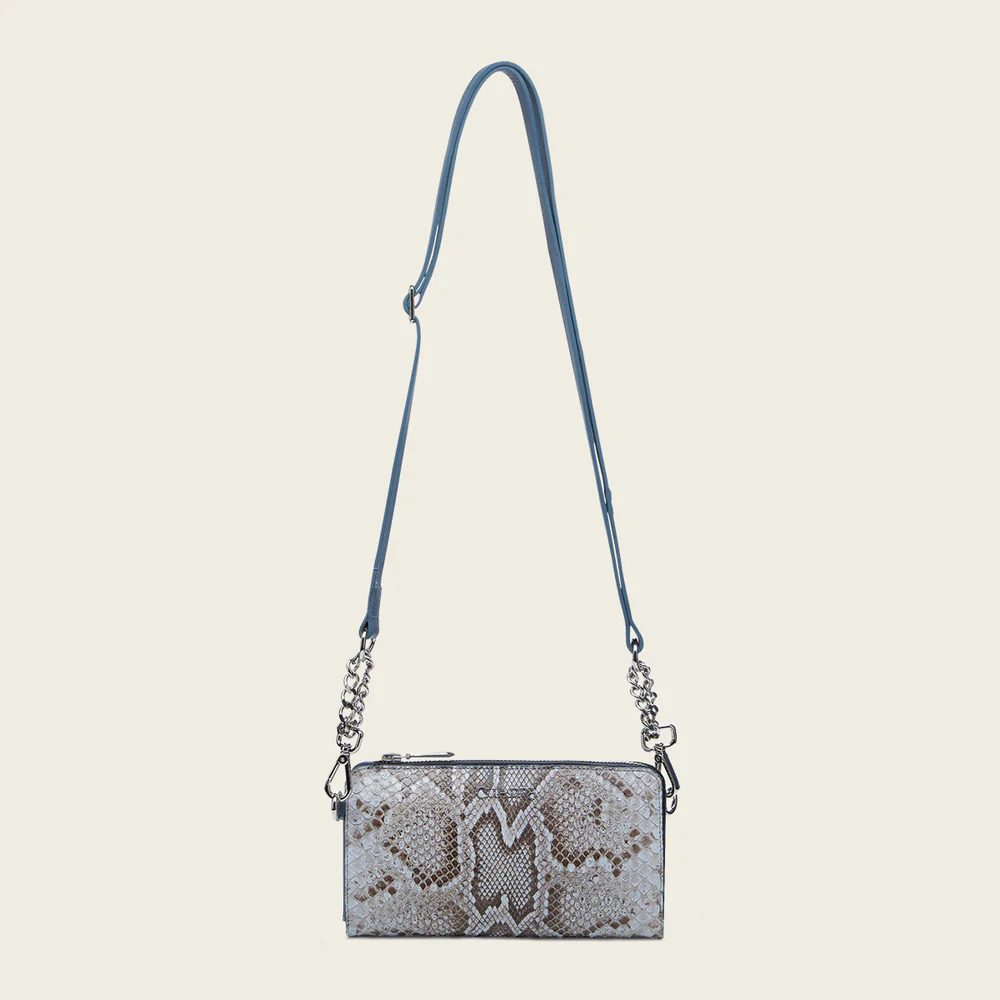 Luxury Women’s Blue Python Leather Wallet