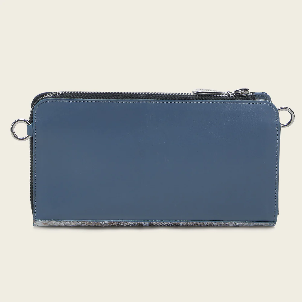 Luxury Women’s Blue Python Leather Wallet