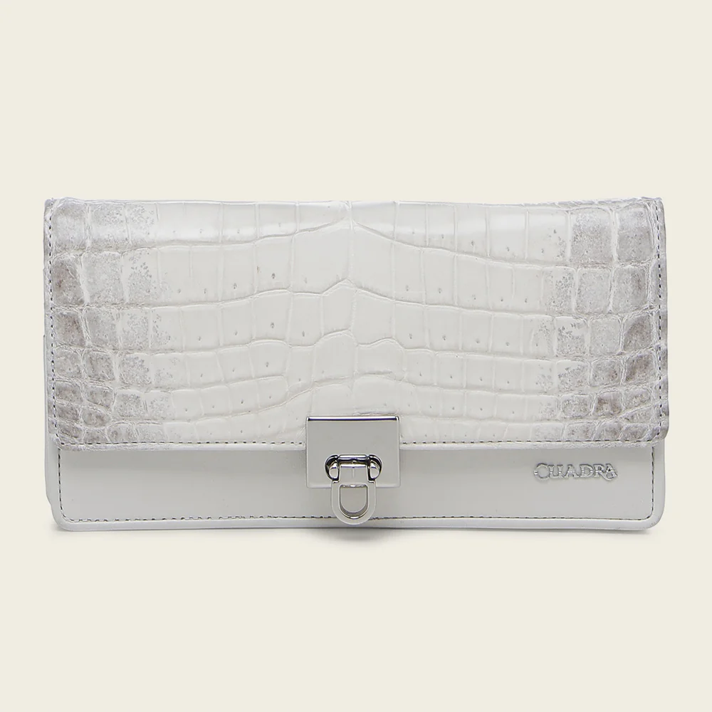 White exotic cayman wallet